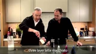 aerolatte  milk frother makes three layer caffè latte macchiato [upl. by Barcroft]