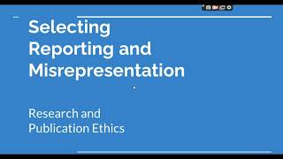 Selective Reporting and Misrepresentation of data Research and Publication ethics Phd coursework [upl. by Sida727]