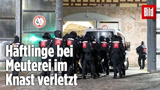 Gefängnismeuterei Polizei stürmt Knast in Thüringen  JVA Untermaßfeld [upl. by Tobye960]